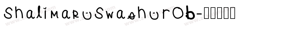 Shalimar Swash ROB字体转换